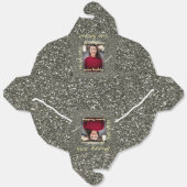 シルバーグリッター写真20th誕生日の追加の名前の日付 フェイバーボックス (見開き)