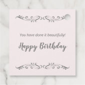 シルバーグリッター効果ティアラ、紙吹雪キンセアニェラ フェイバータグ (裏面)