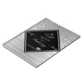 シルバーグリッター卒業帽,ティアラ,ダイヤモンド ノートブック (左側)