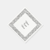 シルバーグリッター印刷 スタンダードカクテルナプキン (角)