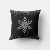 シルバーグリッター及びブラックエレガントモノグラムの クッション (裏面)