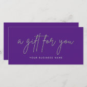 シルバーグリッター台本ビジネスギフト券 (正面/裏面)