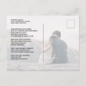 シルバーグリッター同じ恋違うの日結婚付ズ  案内ポストカード (裏面)