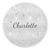 シルバーグリッター名グラマエレガントラス セラミックノブ (正面)