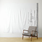 シルバーグリッター名前 ウェディングフォト背景 タペストリー (インサイチュ(横))