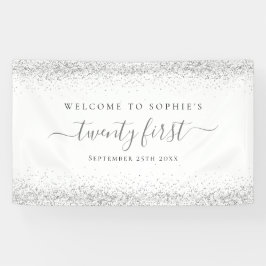 シルバーグリッター名日付21へようこそ 横断幕