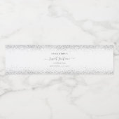 シルバーグリッター名日付Sweet sixteenパーティー ペットボトルラベル (シングルラベル)