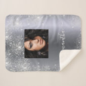 シルバーグリッター名photo script シェルパブランケット (正面(横))