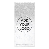 シルバーグリッター大理石の髪のメイクアップ価格 ラックカード (裏面)