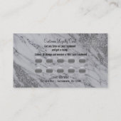 シルバーグリッター大理石まつげ顧客ロイヤリティカード ロイヤリティカード (裏面)