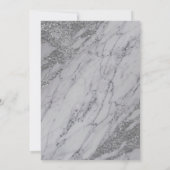 シルバーグリッター大理石バースデーパーティエディイベント 招待状 (裏面)