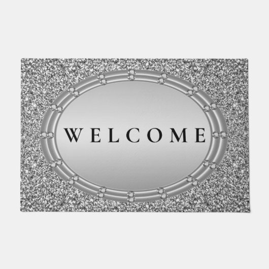 シルバーグリッター形式 ドアマット (正面)