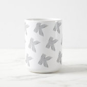 シルバーグリッター文字K コーヒーマグカップ (中央)