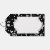 シルバーグリッター星と雪の結晶 ギフトタグ (裏面横)