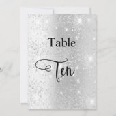 シルバーグリッター書道テーブル10枚カード 招待状 (裏面)