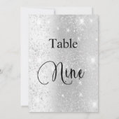 シルバーグリッター書道テーブル9枚9枚 招待状 (裏面)