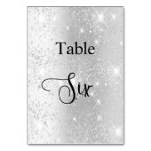 シルバーグリッター書道表6 6 テーブルナンバー (正面)