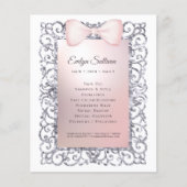 シルバーグリッター枠ピンクボウフライヤー チラシ (正面)