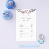 シルバーグリッター枠ピンクボウ価格リストフライヤー チラシ (シングル)