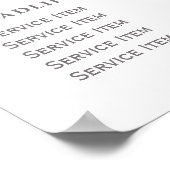 シルバーグリッター枠ピンクボウ価格表ポスター ポスター (角)