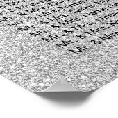 シルバーグリッター王室のの結婚座席表 ポスター (角)