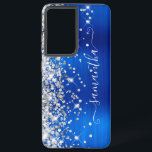 シルバーグリッター王室のブルーフォイルガーリーシグネチャー SAMSUNG GALAXY S21 ULTRAケース<br><div class="desc">銀ガーリーきらめくのグリッターフェイクは、青いブラシ付き金属フォイルのデジタルアートデザインと組み合わせたエッジのハイライト。白い書コンテンポラリー道のフォントにガーリーはエレガント、縦型の装飾的な尾が付いている。カスタマイズフォントのスタイルまたはスパークルのグラフィックを移動して、独自の電話ギアを作成する。余分なきらめき、グリッター、フォイルのデジタルグラフィック要素は、写真のようなプリント。</div>