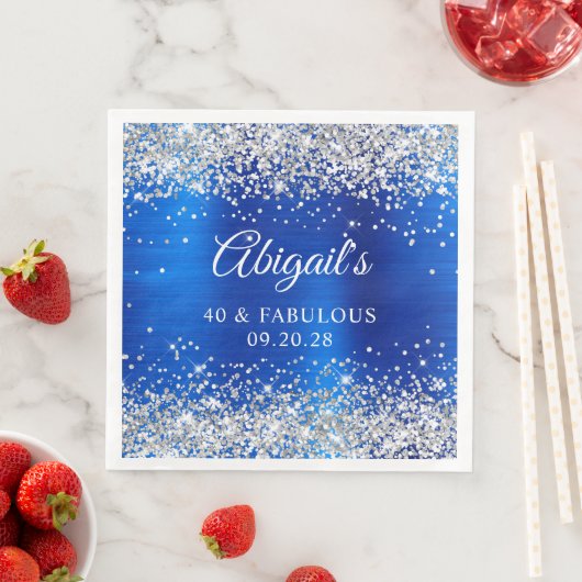 シルバーグリッター王室のブルーフォイル40と素晴らしい (インサイチュ)