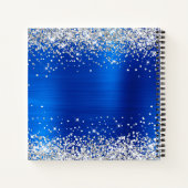 シルバーグリッター王室のブルーフォイル50th誕生日ゲスト ノートブック (裏面)