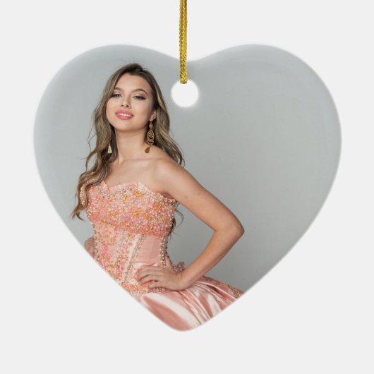 シルバーグリッター王室のブルーフォイルMis XV Anosフォト セラミックオーナメント (裏面)