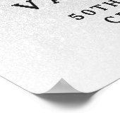 シルバーグリッター祝カスタム歓迎 ポスター (角)