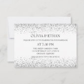 シルバーグリッター紙吹雪オンピュアブラック夕べ 出欠カード (裏面)