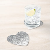 シルバーグリッター紙吹雪スパークル ペーパーコースター (インサイチュ)