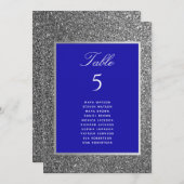 シルバーグリッター結婚の座席表 (正面/裏面)