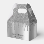 シルバーグリッター結婚ドリップ フェイバーボックス (裏面サイド)