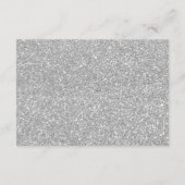 シルバーグリッター結婚フローラ詳細披露宴 エンクロージャーカード (裏面)