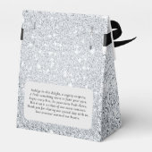 シルバーグリッター結婚新婚サンキューギフト フェイバーボックス (裏面サイド)