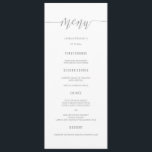 シルバーグリッター結婚書道のメニューカード メニュー<br><div class="desc">シルバーグリッター結婚書道のメニューカード</div>