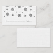 シルバーグリッター結婚紙吹雪座席表 プレイスカード (正面/裏面)