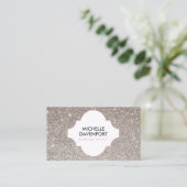 シルバーグリッター美しい、メイクアップアーティスト、サロン 名刺 (スタンド正面)