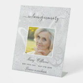 シルバーグリッター蝶の写真記念碑 台座サイン (正面)