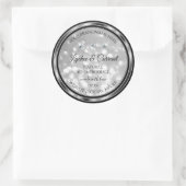 シルバーグリッター製品ラベルきらめくダイヤモンド ラウンドシール (バッグ)