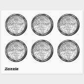 シルバーグリッター製品ラベルスパークルダイヤモンドのロゴ ラウンドシール (シート)