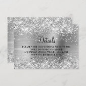 シルバーグリッター銀結婚銀箔詳細 エンクロージャーカード (正面/裏面)