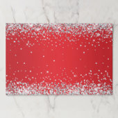 シルバーグリッター鮮やかな赤グラデーション ペーパーパッド (正面)