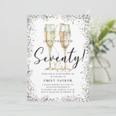 シルバーグリッター70thバースデーパーティー 招待状 (スタンド正面)