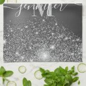 シルバーグリッター キッチンタオル (折り畳み)