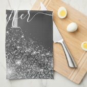 シルバーグリッター キッチンタオル (四つ折り)