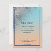 シルバーグリッター & シェル ハッピー・リタイアメント・パーティー 招待状 (裏面)