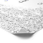 シルバーグリッター、シグネチャーカクテル、カスタム ポスター (角)