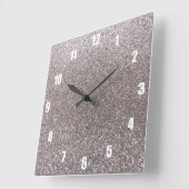 シルバーグリッター スクエア壁時計 (傾斜)